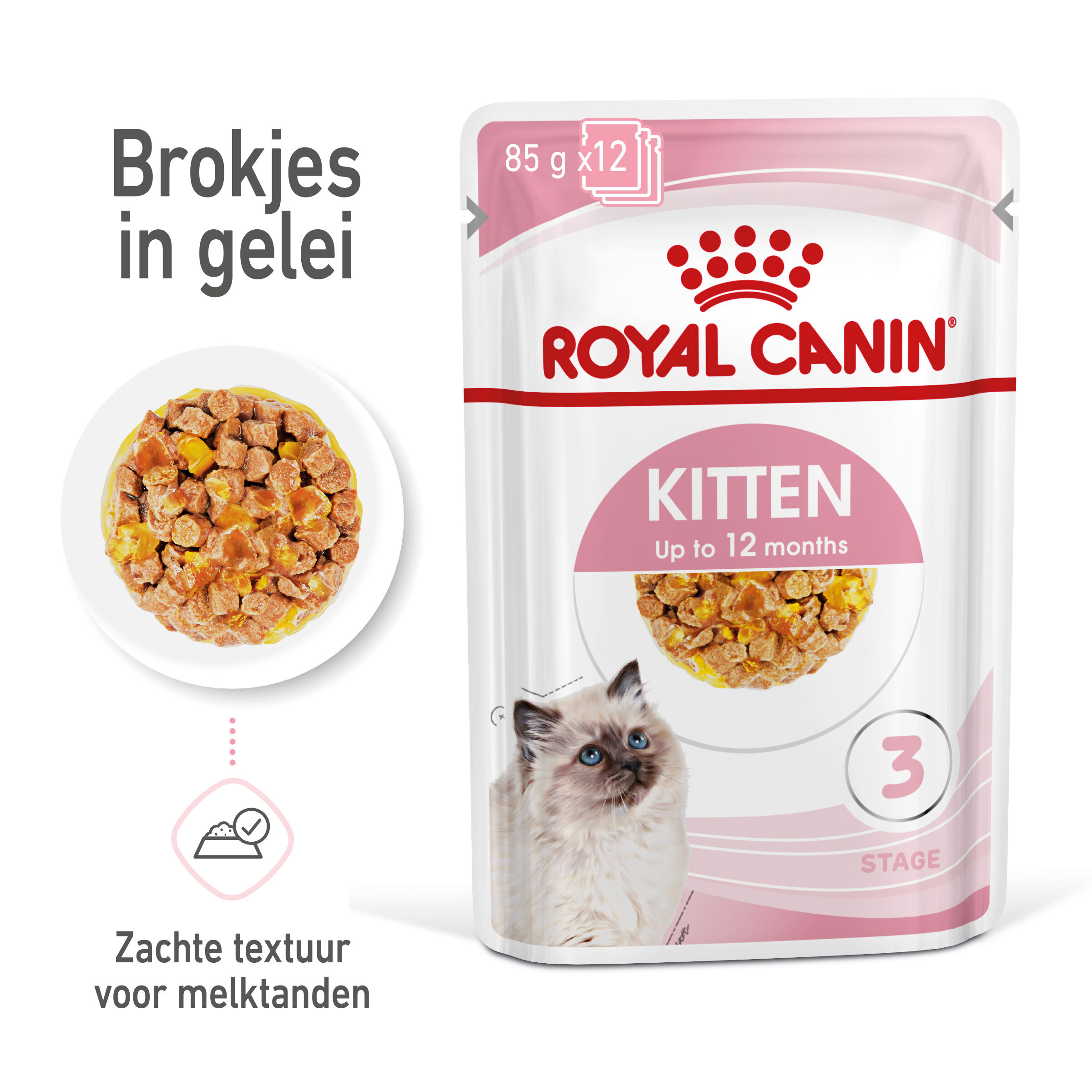 meisje zoete smaak Overeenkomstig ROYAL CANINÂ® Kitten in Jelly Natvoer 12 x 85 gr